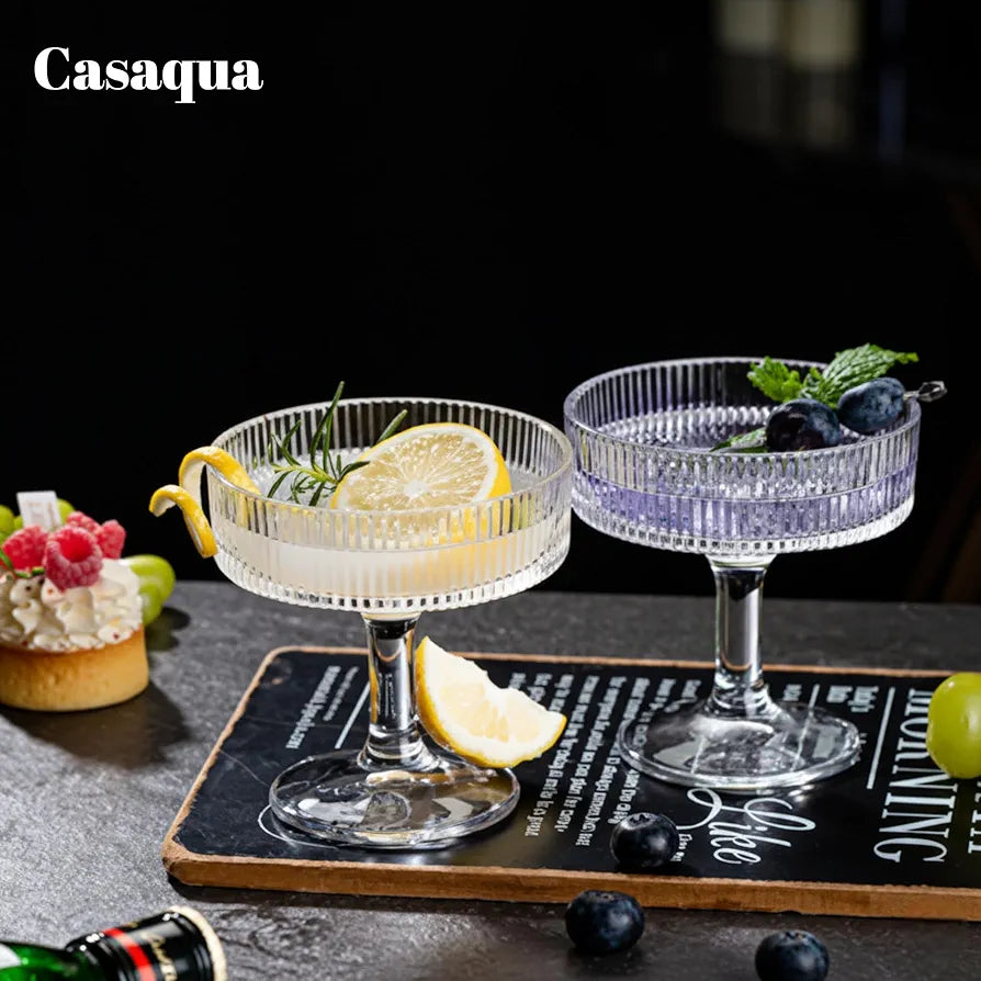 Ribbed Martini Glasses — size reference | Bloom Creations India