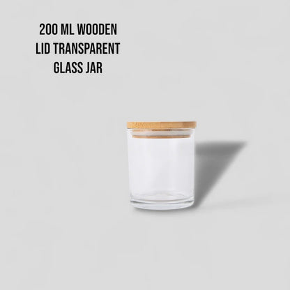 200-220 ml Transparent Glass Jar With Lid