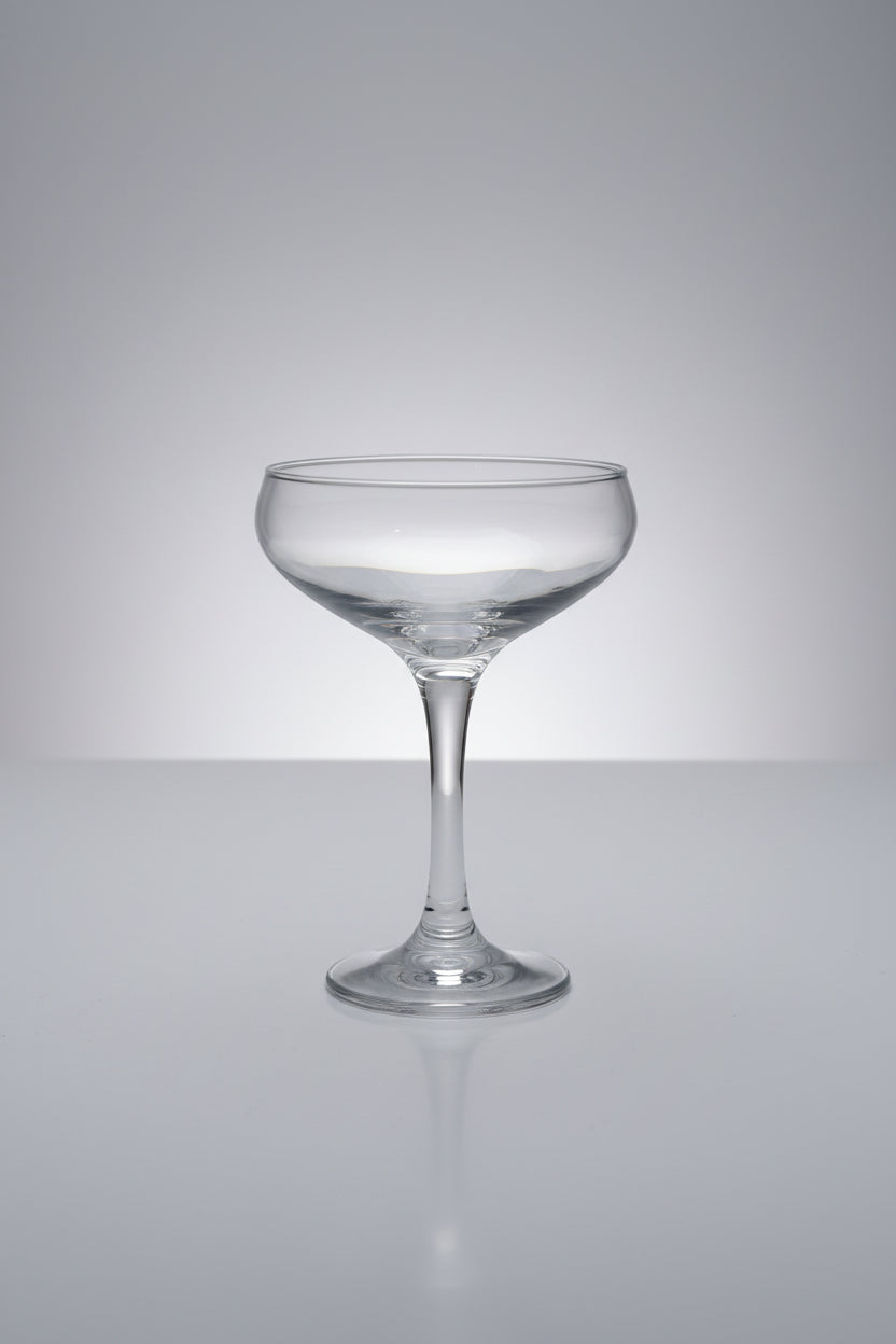 Crystal Champagne Coupe Glasses - Set of 6 | 7.4oz | Classic Luxury Cocktail & Wine Glassware, Premium Hand-Blown | Manhattan, Cosmopolitan, Sidecar, Speakeasy,candles