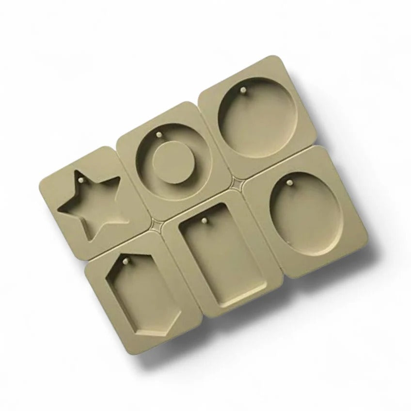 6 Cavity Mixed Shape Silicone Mould | Wax Melt, Resin & Soap Mould