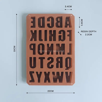 26 Cavities Silicone letters Mold Alphabet Chocolate Silicone Baking Mold Concrete mould