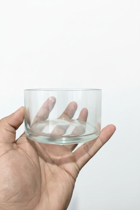 3.7x2.5 inch clear glass jar for candle making