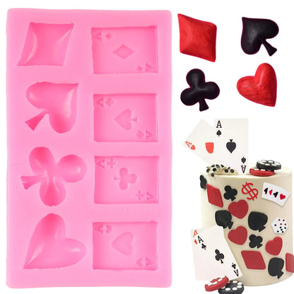 Poker silicone mold for novelty candle making and creative DIY projects
