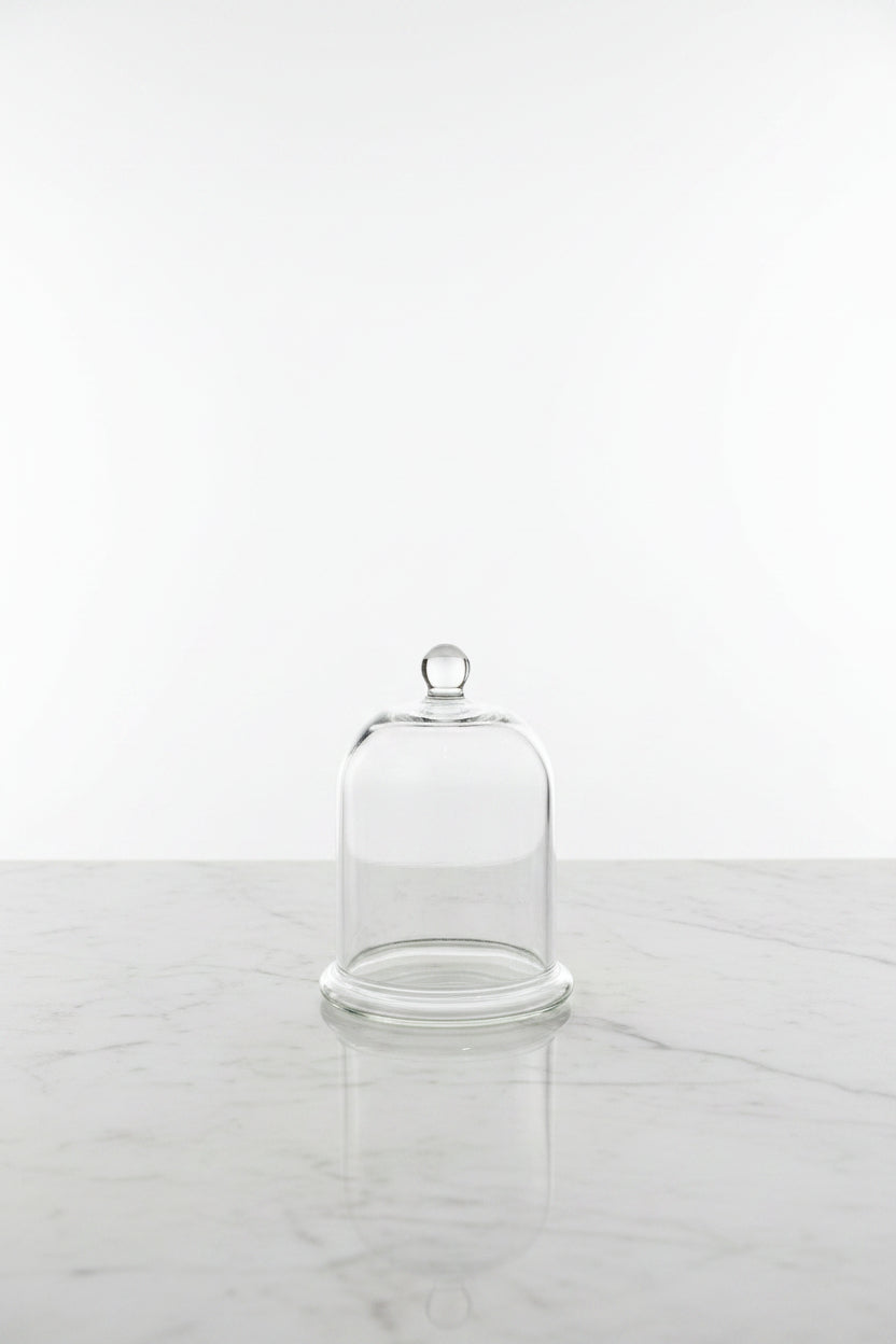 Glass bell jar — clear container for candle making and home decor
