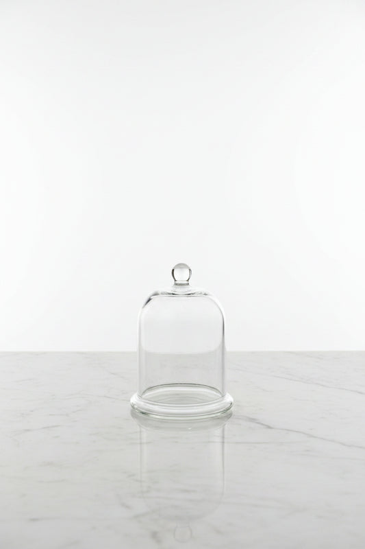 Glass bell jar — clear container for candle making and home decor