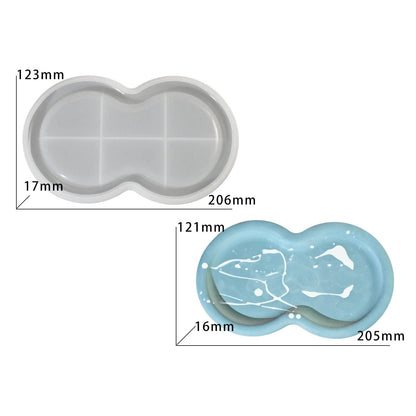 Bloom Creations double heart silicone resin coaster mold set for DIY craft projects