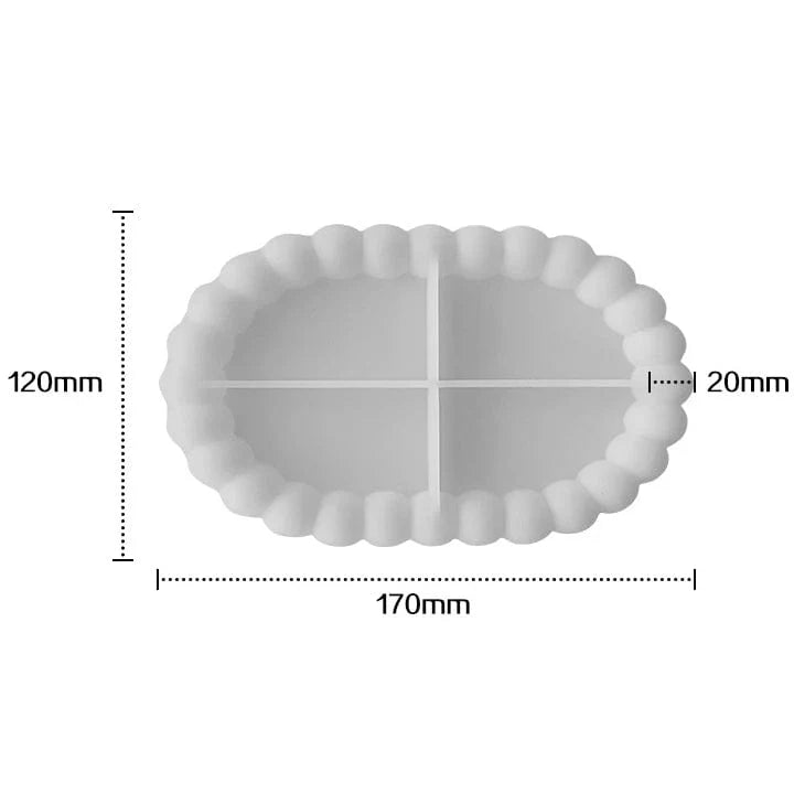 Bubble Tray & Coaster Silicone Mould — 5 Shapes Cloud/Flower/Round/Heart/Oval