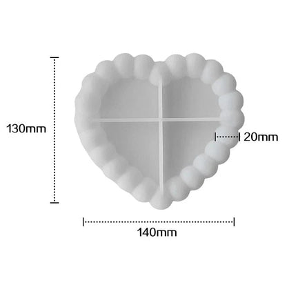 Bubble Tray & Coaster Silicone Mould — 5 Shapes Cloud/Flower/Round/Heart/Oval