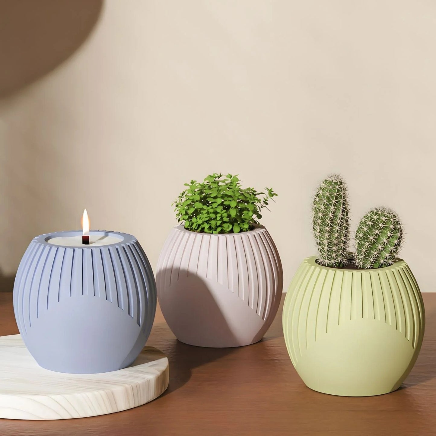 Bloom Creations white and light blue ceramic flower vase — modern home decor