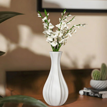 Fluted Tall Flower Vase Silicone Mold 16cm — Resin Cement Plaster Jesmonite | Bloom Creations India