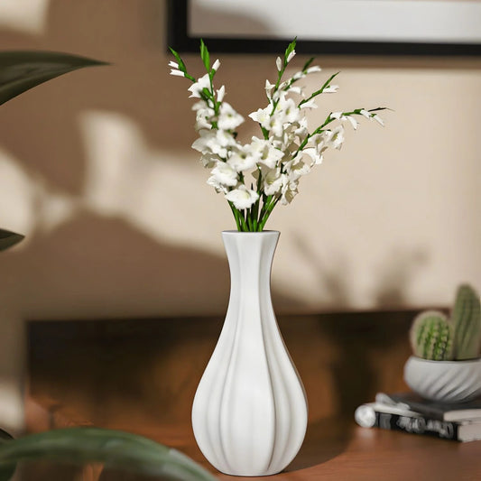 Fluted Tall Flower Vase Silicone Mold 16cm — Resin Cement Plaster Jesmonite | Bloom Creations India