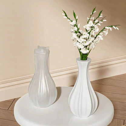 Fluted Tall Flower Vase Silicone Mold — detailed view | Bloom Creations India