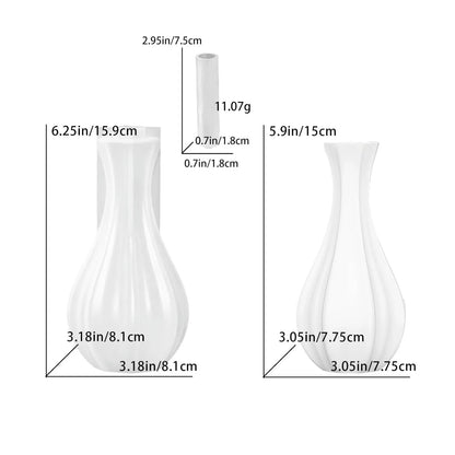 Fluted Tall Flower Vase Silicone Mold — finished vase | Bloom Creations India