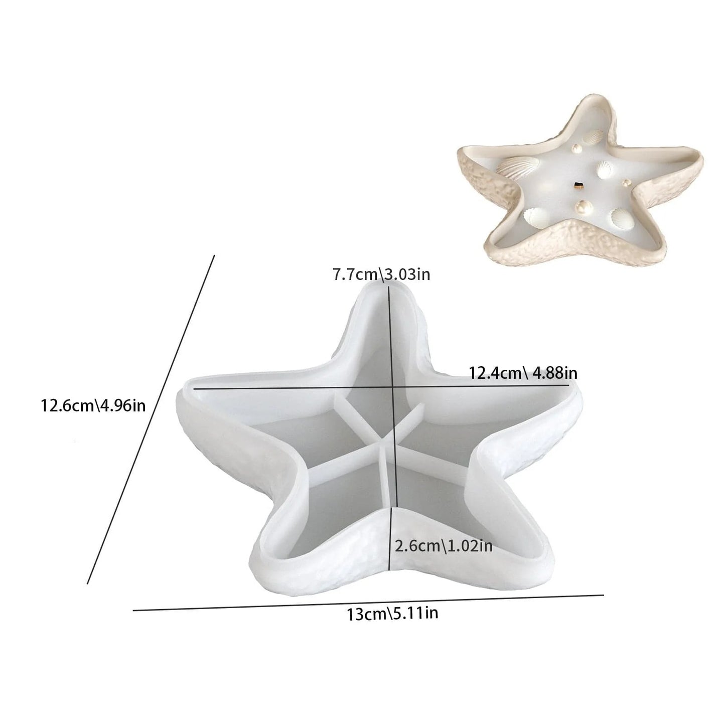 Starfish Silicone Mould for Candles & Resin