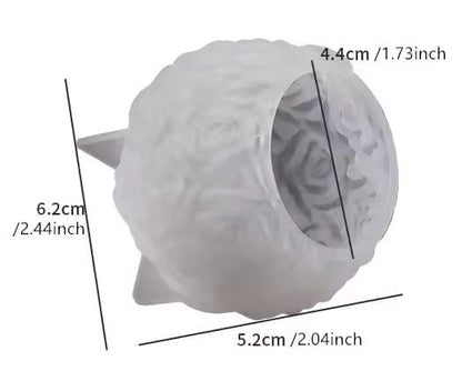 Rose Ball Silicone Candle Mould – 3D Flower Ball | 3 Sizes