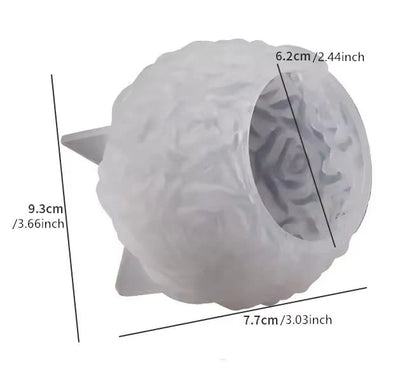 Rose Ball Silicone Candle Mould – 3D Flower Ball | 3 Sizes